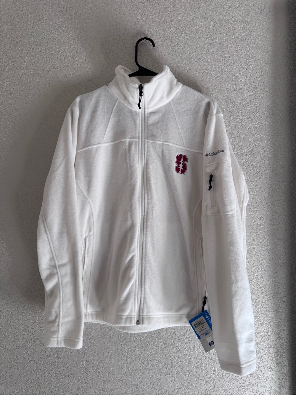 Columbia x Stanford White Fleece Zip Up
